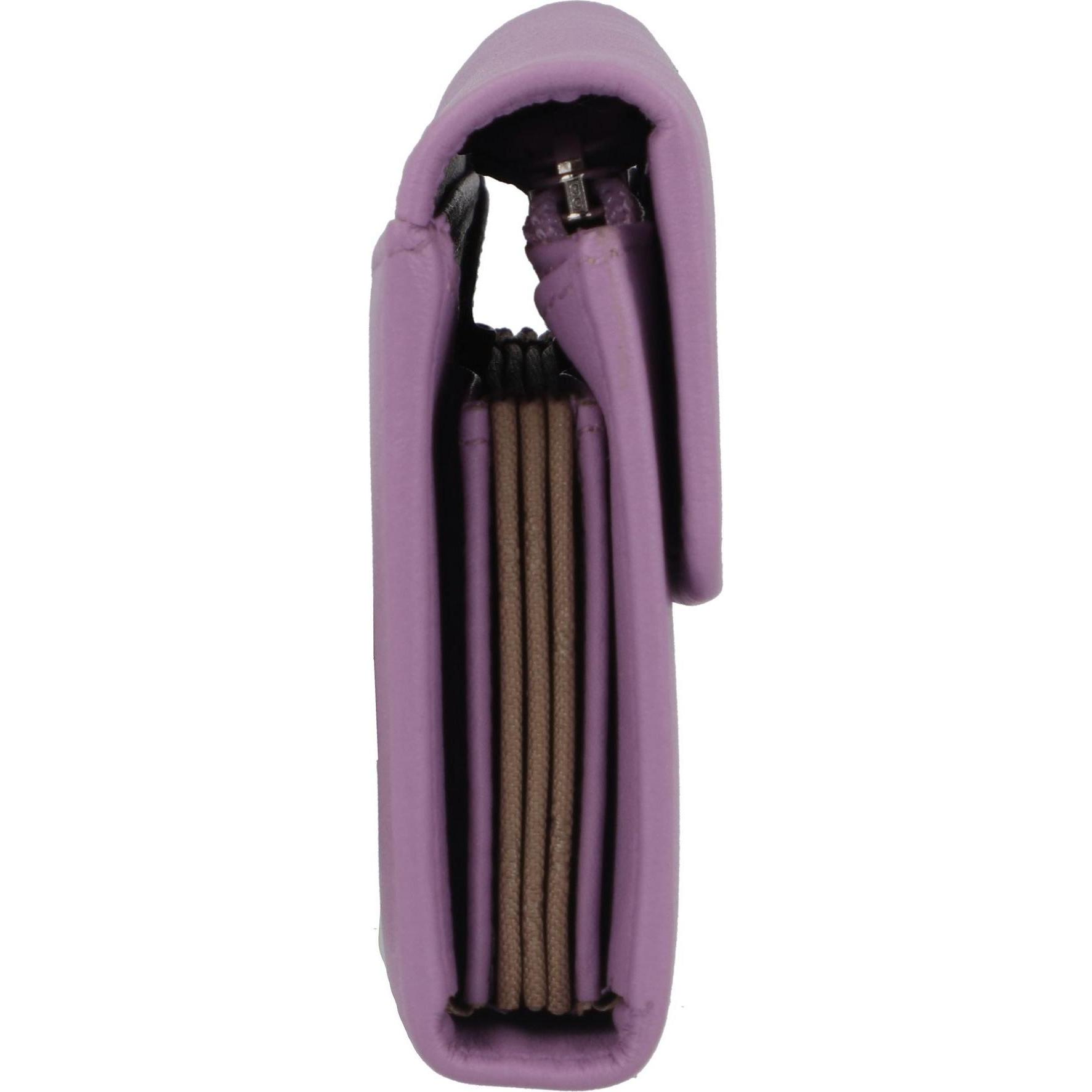 Thumbnail - Braun Büffel, Damen, Portemonnaie, Joy Geldbörse RFID Schutz Leder 10.5 cm, Violett