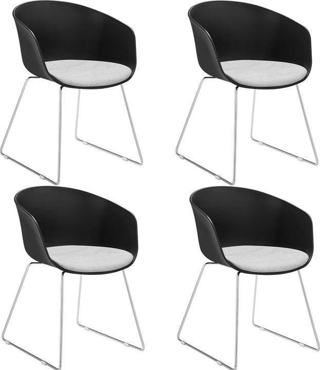 Actual product image tectake Logart plastic armchairs