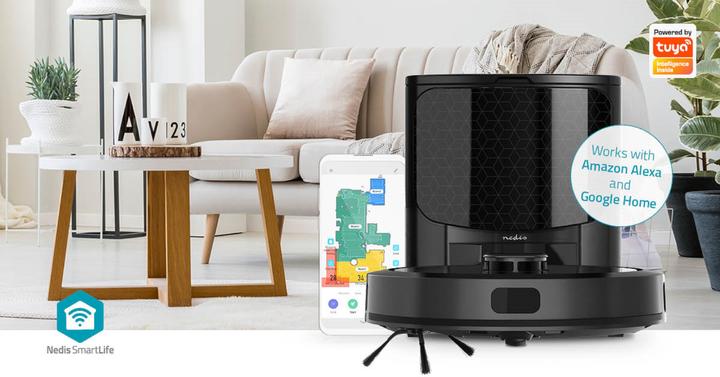 Produktbild Nedis SmartLife Roboter-Staubsauger Laser-Navigation | Wi-Fi | Kapazität Auffangbehälter: 0.6 l | Au (Saugwischroboter)