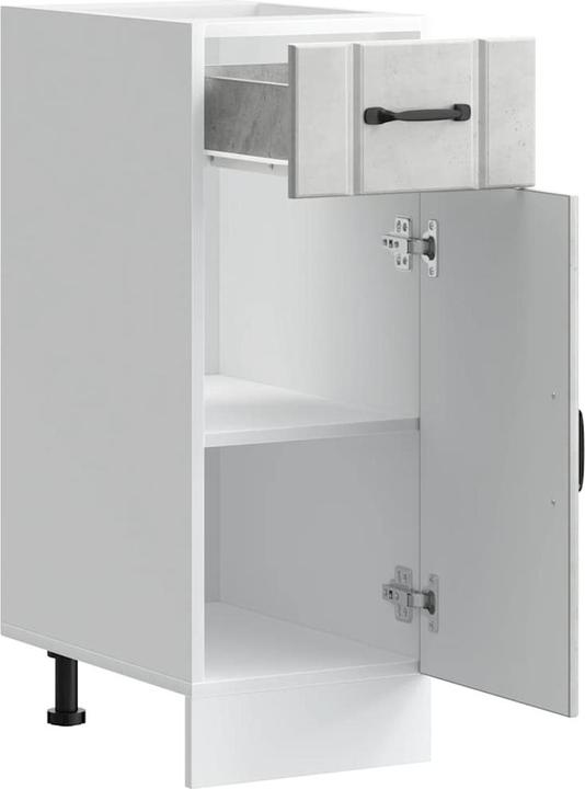 Produktbild vidaXL Küchen-Unterschrank Lucca Betongrau Holzwerkstoff Spülenunterschrank (30 x 46 x 81.5 cm)