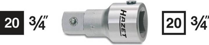 Produktbild HAZET Verlängerung 1017-3 ∙ Vierkant20 mm (3/4 Zoll) ∙ Vierkant 20 mm (3/4 Zoll)