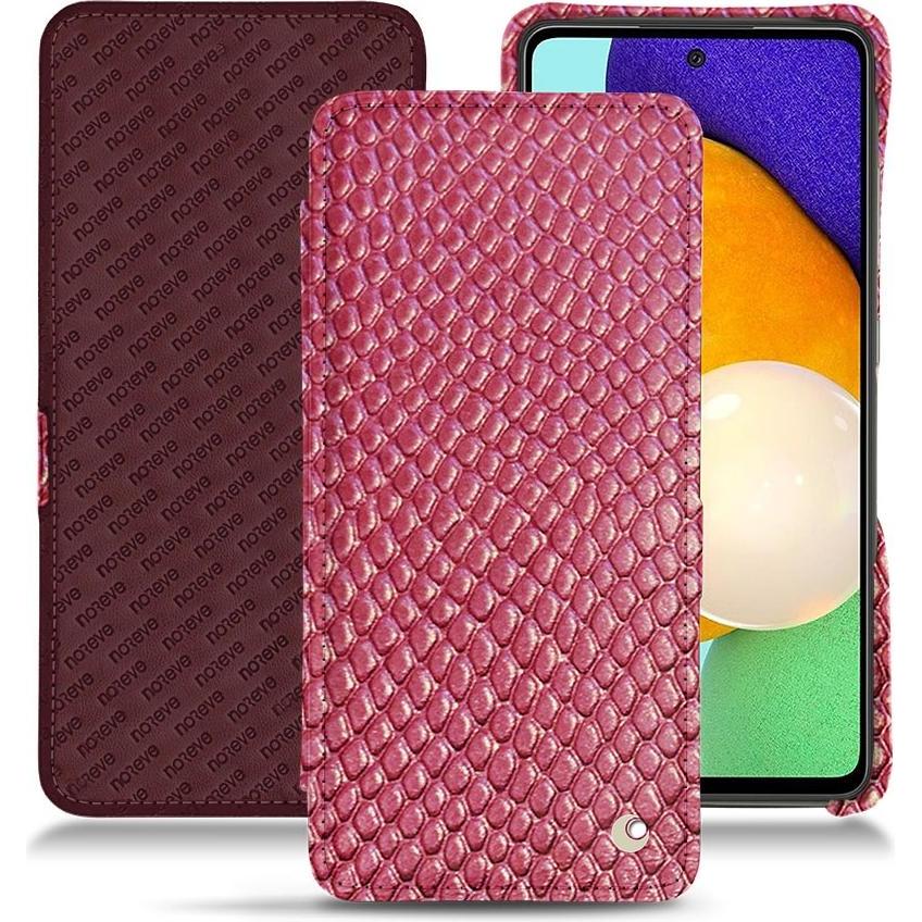 Thumbnail - Noreve Lederschutzhülle horizontal (Samsung Galaxy A52), Smartphone Hülle, Rosa