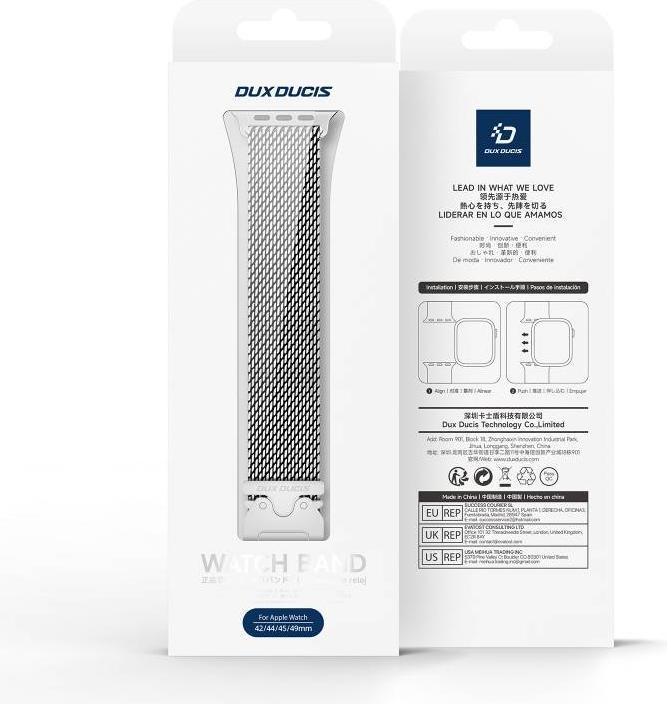 Immagine prodotto Dux Ducis Milanese Air Series Edelstahl Armband (42 mm, 44 mm, 45 mm, 46 mm, 49 mm, Acciaio inossidabile)