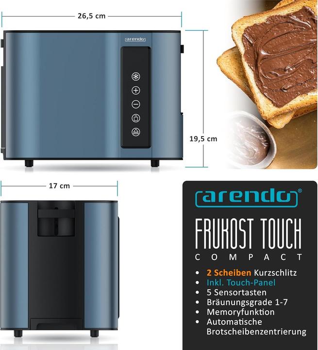 Produktbild Arendo Toaster mit Display und 7 Bräunungsstufen