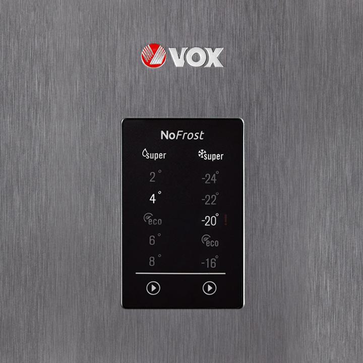 Produktbild Vox Kombikühlschrank NF 3835 IX E (E, H: 266, Z: 101, NO-FROST, WaterDisp) (383 l)