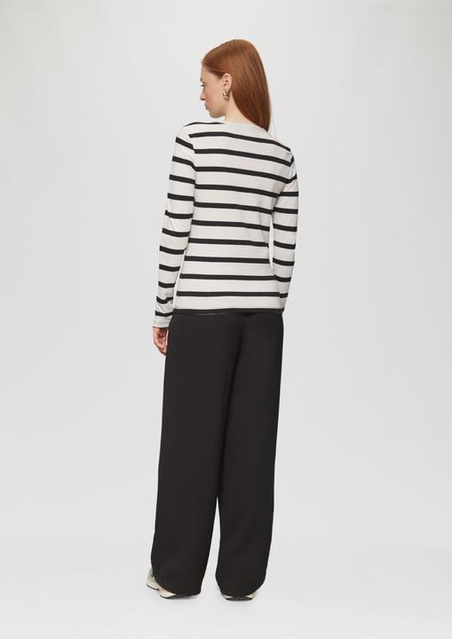 Produktbild S.Oliver T-Shirt Schmales Ringelshirt mit Rundhalsausschnitt (L)