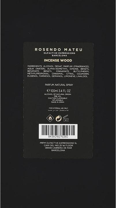 Immagine prodotto Rosendo Mateu Olfactive Expressions Rosendo Mateu Collezione Nera Legno d'Incenso 100 ml (Eau de parfum, 100 ml)