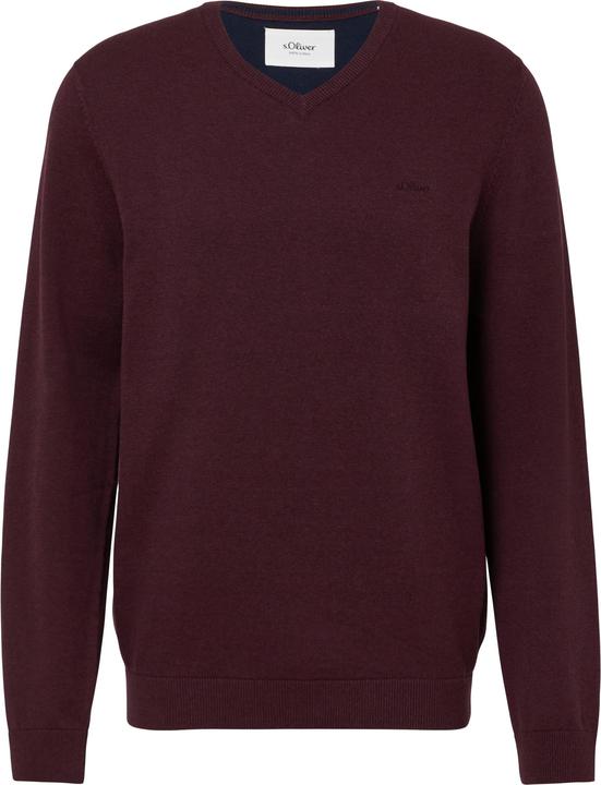 Produktbild s.Oliver Strickpullover Strickpullover mit Logo-Stickerei (M)