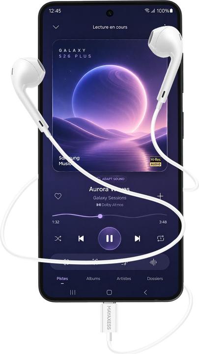 Produktbild Mayaxess USB-C Kopfhörer Galaxy S26 Plus (Kabelgebunden)