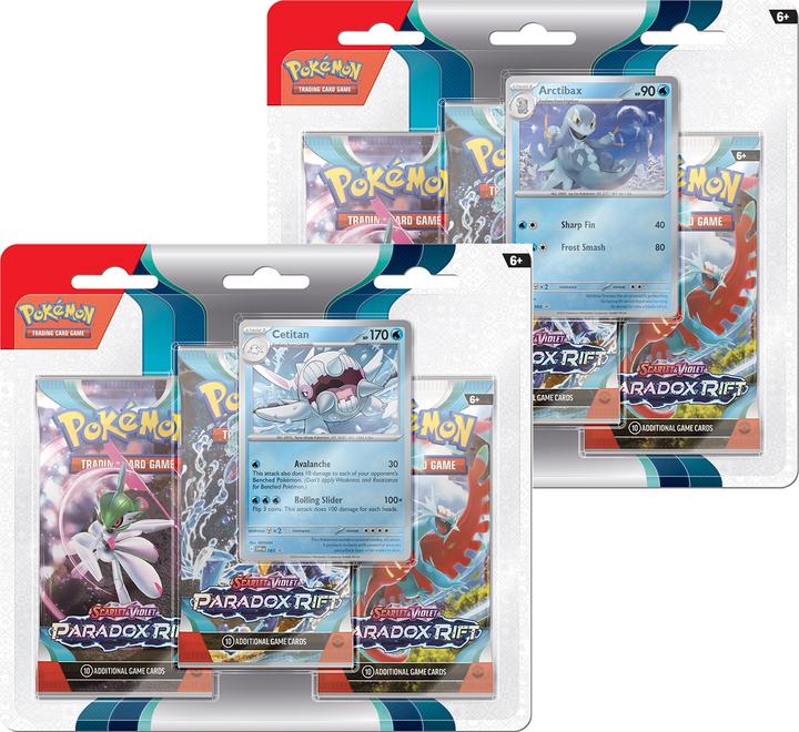 Produktbild Pokémon TCG - Paradox Rift Three Pack Blister (assortiert) (Englisch, Blister Pack)