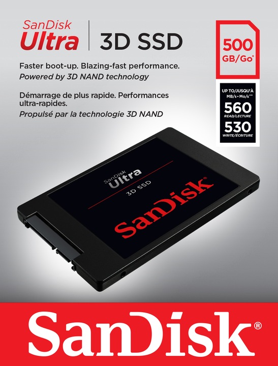 Produktbild SanDisk Ultra 3D (500 GB, 2.5")