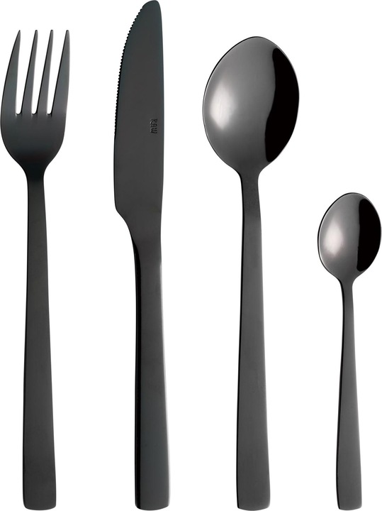 Produktbild RAW Cutlery set Stainless Steel - Black - 48 pcs (48 Stück, Besteck Set)