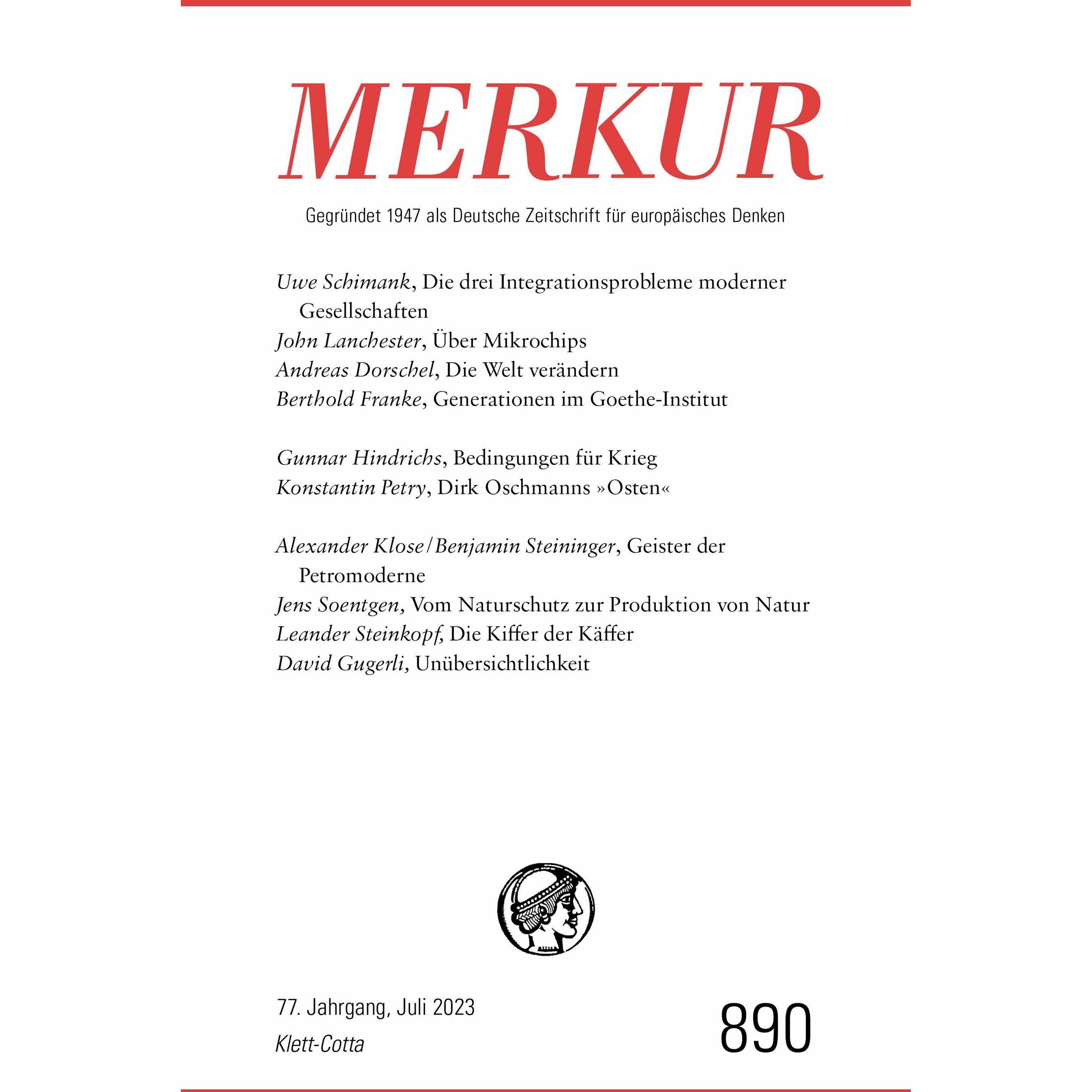 MERKUR 7/2023, Belletristik von Ekkehard Knörer, Christian Demand