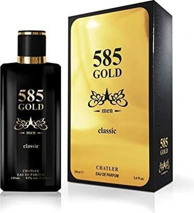 Actual product image Chatler 585 Gold Classic for Men Eau De Parfum 100ml (Eau de parfum, 100 ml)