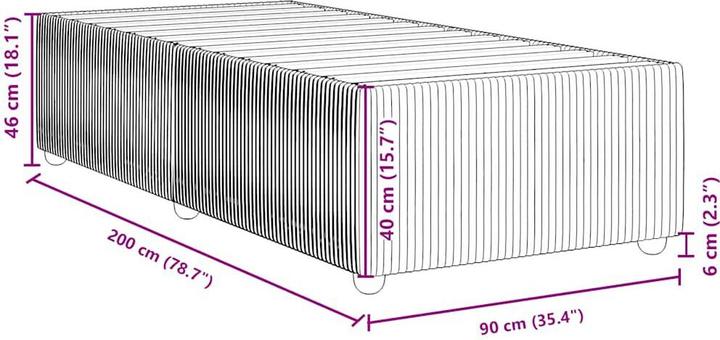 Actual product image vidaXL Bettgestell (90 x 200 cm)