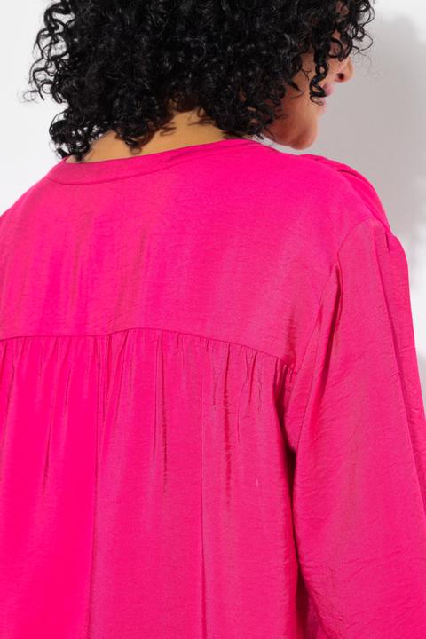 Immagine prodotto Ulla Popken Blusa dal taglio oversize con scollo a tunica e maniche a 3/4 (62)