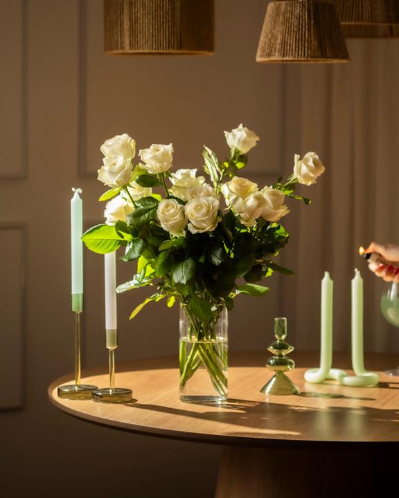 Image du produit feey Roses blanches (Fleurs coupées, 15x)