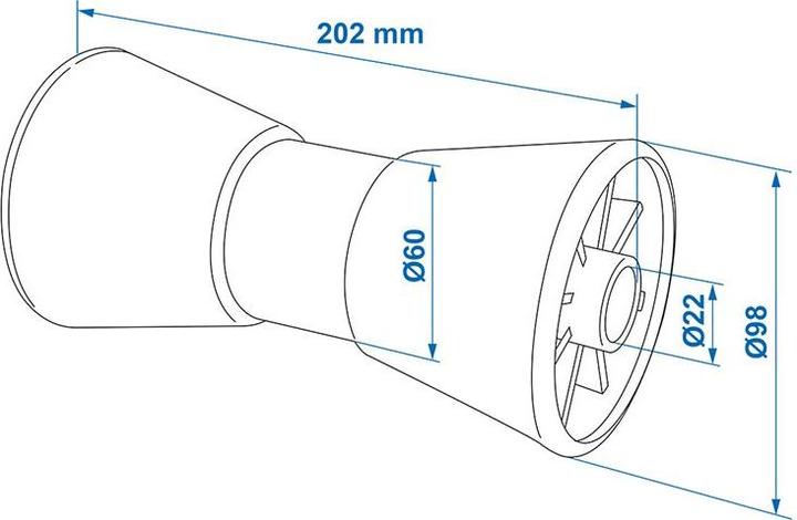 Immagine prodotto ProPlus Rullo di chiglia PE blu