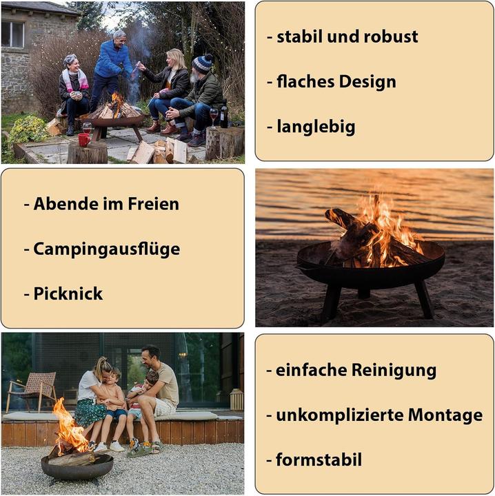 Immagine prodotto Montafox Ciotola da fuoco a treppiede (58 cm)