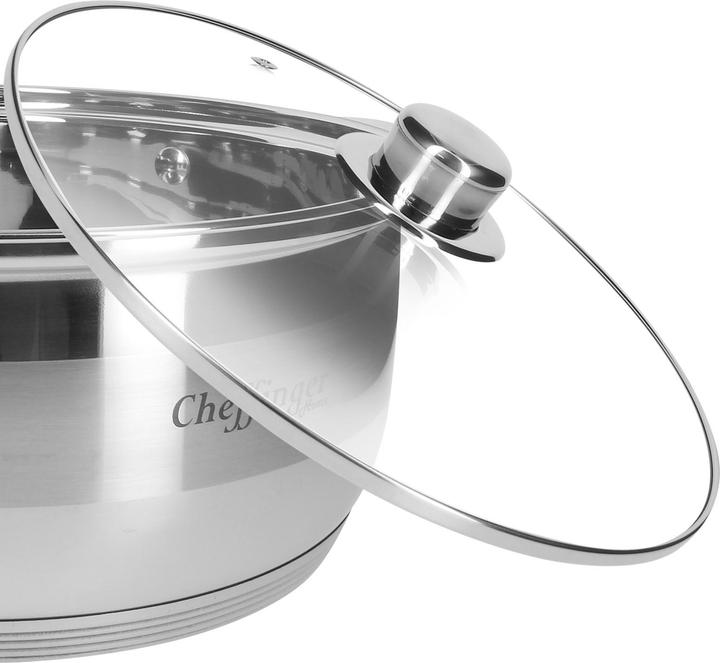 Actual product image Cheffinger 5er-Set Kochtöpfe 20/24/26/28/30 cm (Roman pot, Stainless steel)