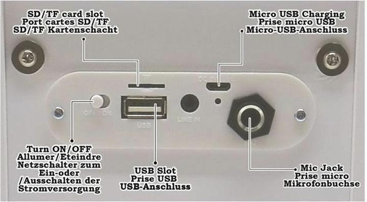 Produktbild Lexibook BTP180Z iParty-Tragbarer Bluetooth-Lichtlautsprecher mit Mikrofon, Stereoanlage, Lichteffe
