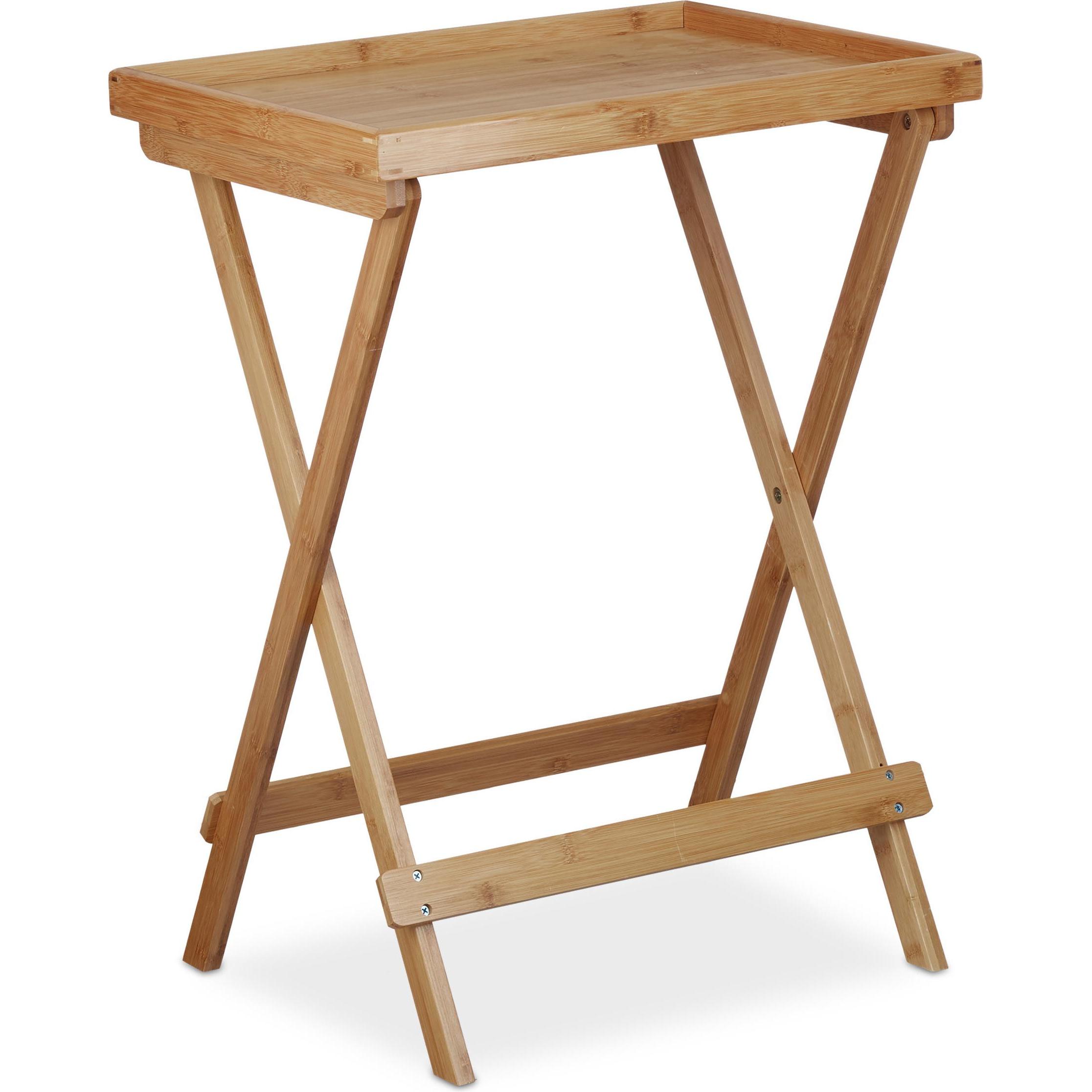 Relaxdays, Gartenbeistelltisch + Gartenservierwagen, Tabletttisch