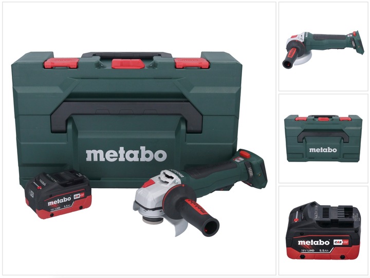Produktbild Metabo WPB 18 LT BL 11-125 Quick Akku Winkelschleifer 18 V 125 mm Brushless + 1x Akku 5,5 Ah + meta (125 mm)