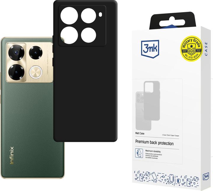 Actual product image 3MK Matt Case for Infinix Note 40 Pro - Black (Infinix Hot 40i)