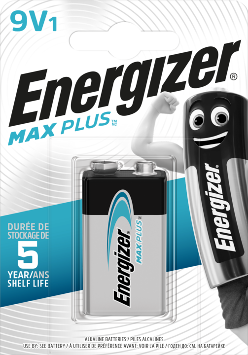 Actual product image Energizer Max Plus Alkaline (1 pcs., 9V Block, 600 mAh)
