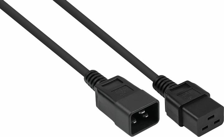 Produktbild Kabelmeister Kaltgeräteverlängerung Kaltgeräte-Stecker C20 an Kaltgeräte-Buchse C19, schwarz, 1,50m (0.50 m, C19, C20)