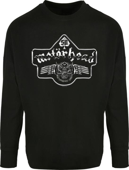 Produktbild Merchcode Motorhead - 50th Ace Wings Chrome Emblem Oversize Longsleeve - 193707 (L)