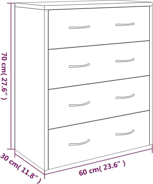 Image du produit vidaXL Sideboard (30.50 x 30.50 x 71 cm)