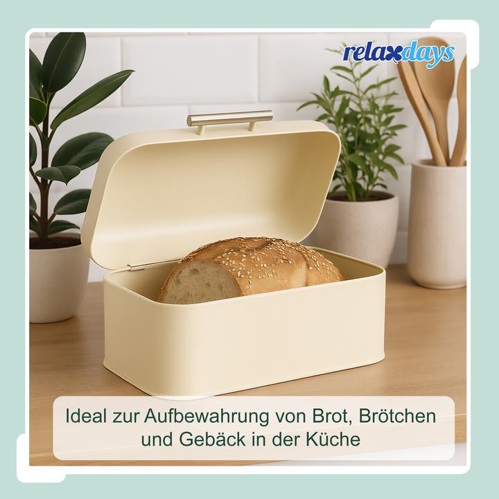 Actual product image Relaxdays Brotkasten mit Deckel und Brotbeutel