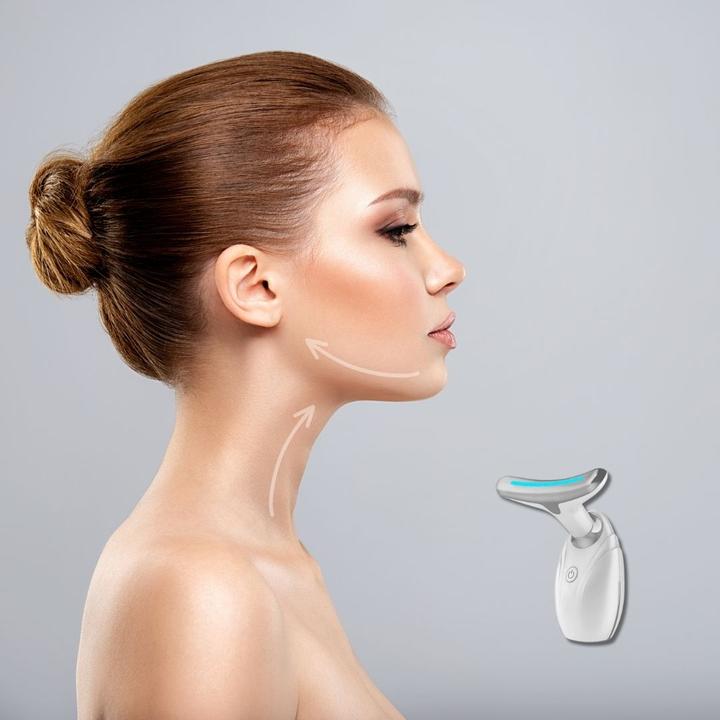 Actual product image Beldura LED light therapy for neck and face lifting