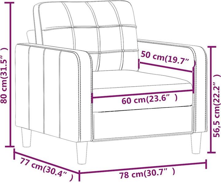Actual product image vidaXL Sessel