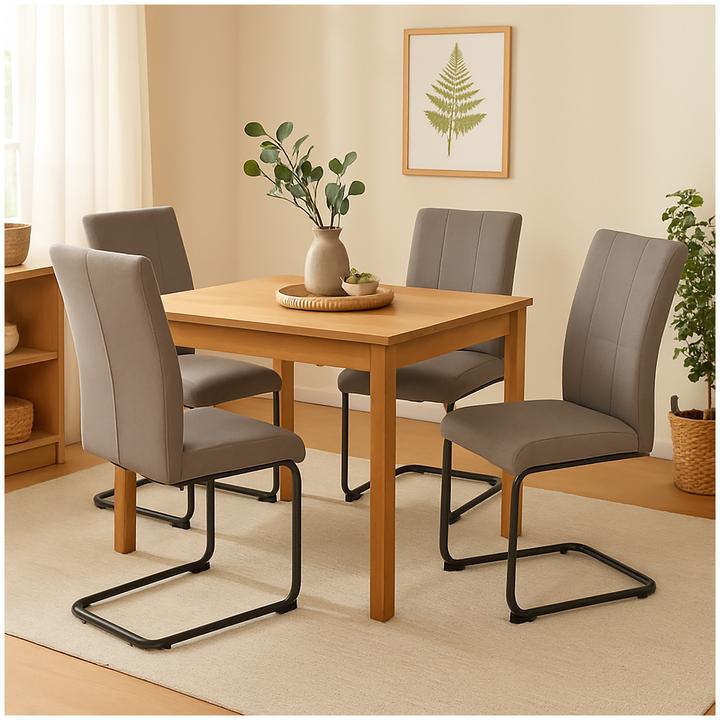 Produktbild HTI-Line Schwingstuhl 4er-Set Braun