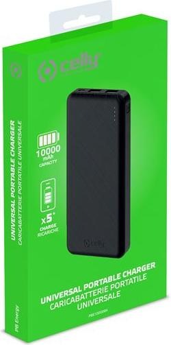 Immagine prodotto Celly Powerbank 10'000mAh nero (10000 mAh, 37 Wh)