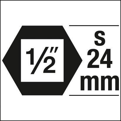 Produktbild HAZET Schlag-, Maschinenschrauber Schraubendreher-Steckschlüsseleinsatz Satz 985S/11 ∙ Vierkant12,5… (14 mm, 17 mm, 19 mm)