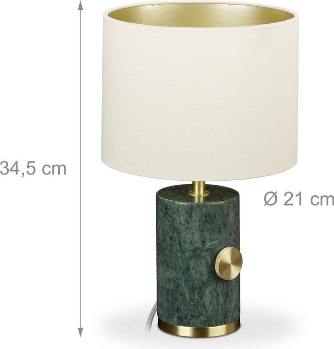 Actual product image Relaxdays Table lamp marble