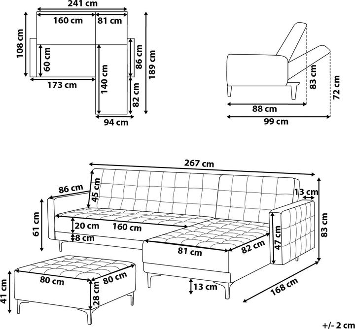 Actual product image Beliani Aberdeen (Corner sofa)