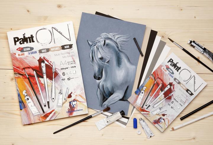 Actual product image Clairefontaine Paint'On Block A5 (250 g/m², 24 x)
