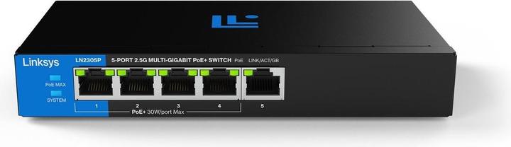 Linksys | LN2305P-KE | Unmanaged Switch | 5x Port | 2.5Gbit/s | 60W PoE (5 ports)