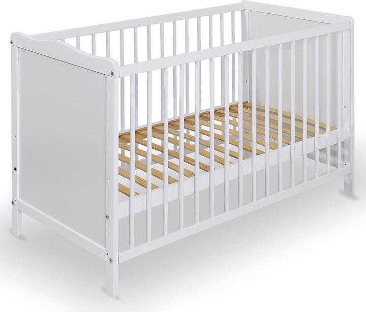 Produktbild jonka Gitterbetten Babybett-Komplett-Set Sina inkl. Bettwäsche, Himmel (60 x 120 cm)