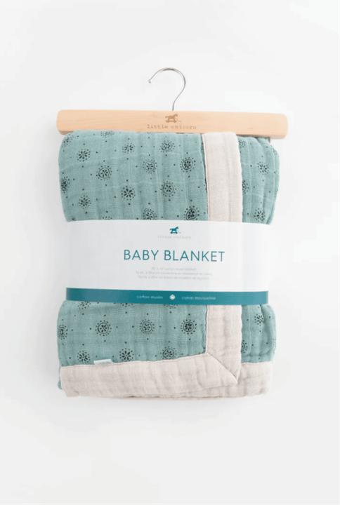 Actual product image little unicorn Cotton Muslin Baby Blanket - Wallflower (120 x 120 cm)