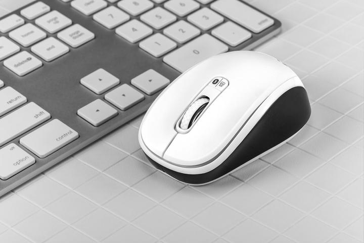 Immagine prodotto Manhattan Bluetooth® 4.0 e ricevitore wireless USB, 800/1200/1600 dpi, tre pulsanti più rotella del mouse, & (Senza fili)