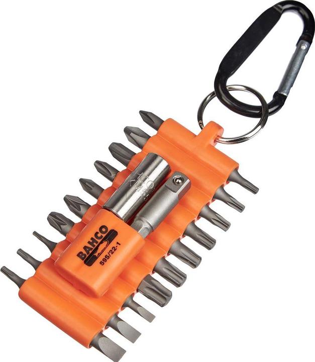Produktbild Bahco 1/4"-Bitsatz im Gummihalter für Schlitz-, Phillips-, Pozidriv- und TORX-Schrauben - 22-teilig (Kreuz Phillips PH, Kreuz Pozidriv PZ)