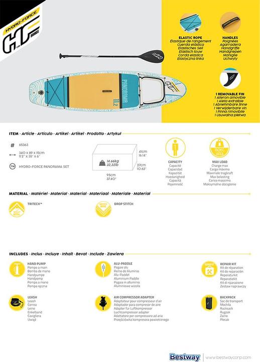 Image du produit Bestway HF SUP Set Panorama Set (10'8")