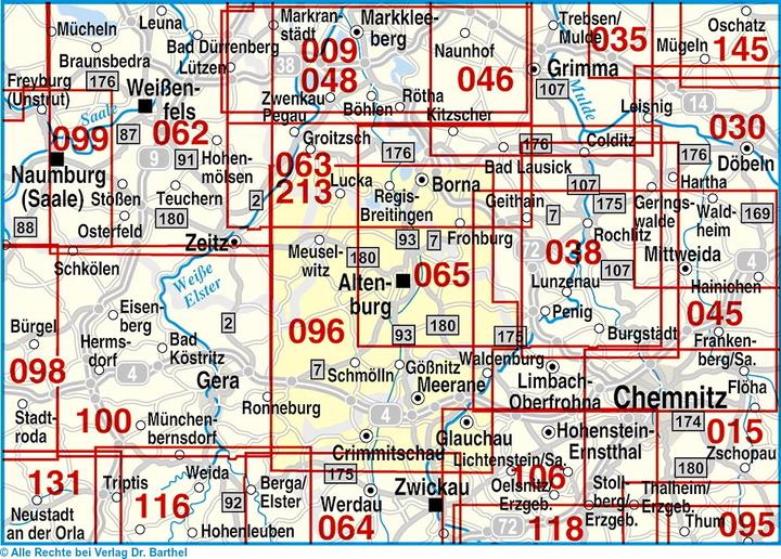 Actual product image Dr Barthel Maps. Altenburger Land