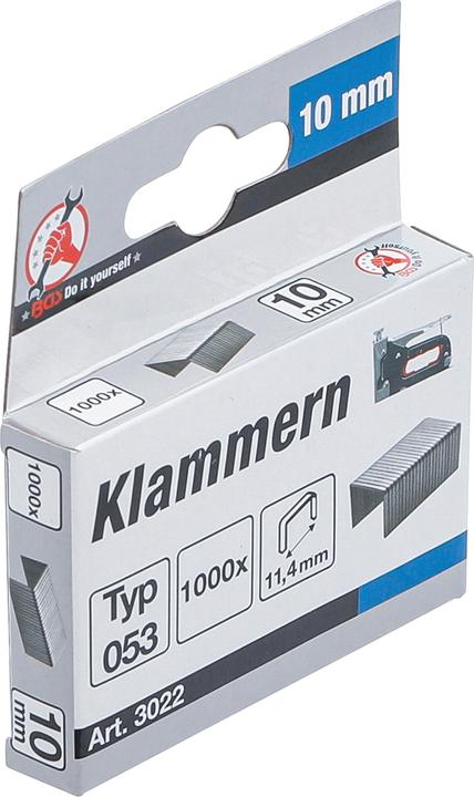 Produktbild BGS Klammern Typ 53 10 x 11,4 mm 1000 Stück