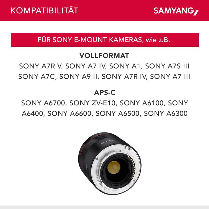 Actual product image Wiltec Samyang (Sony E, APS-C / DX, full size)